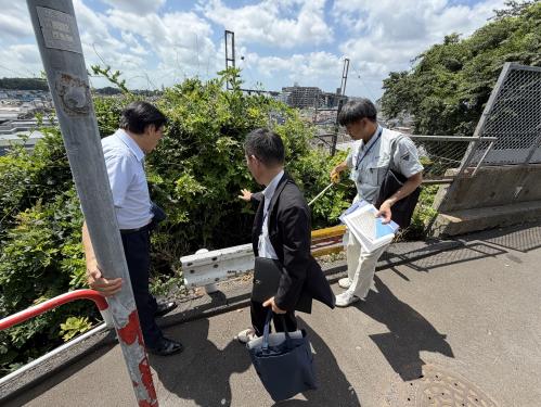 大野町2丁目　道路拡幅工事場所　視察の画像