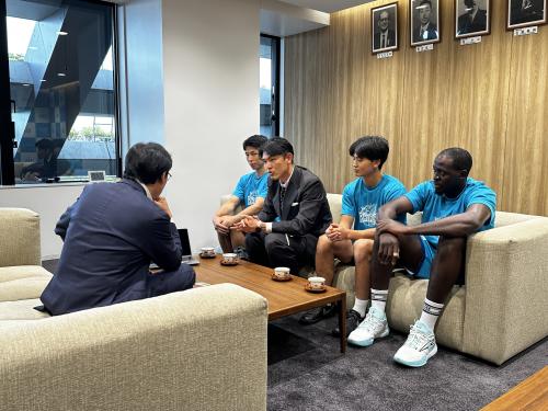 3x3プロバスケットボールチーム　IU RHINOS（市川浦安ライノス）　表敬訪問の画像