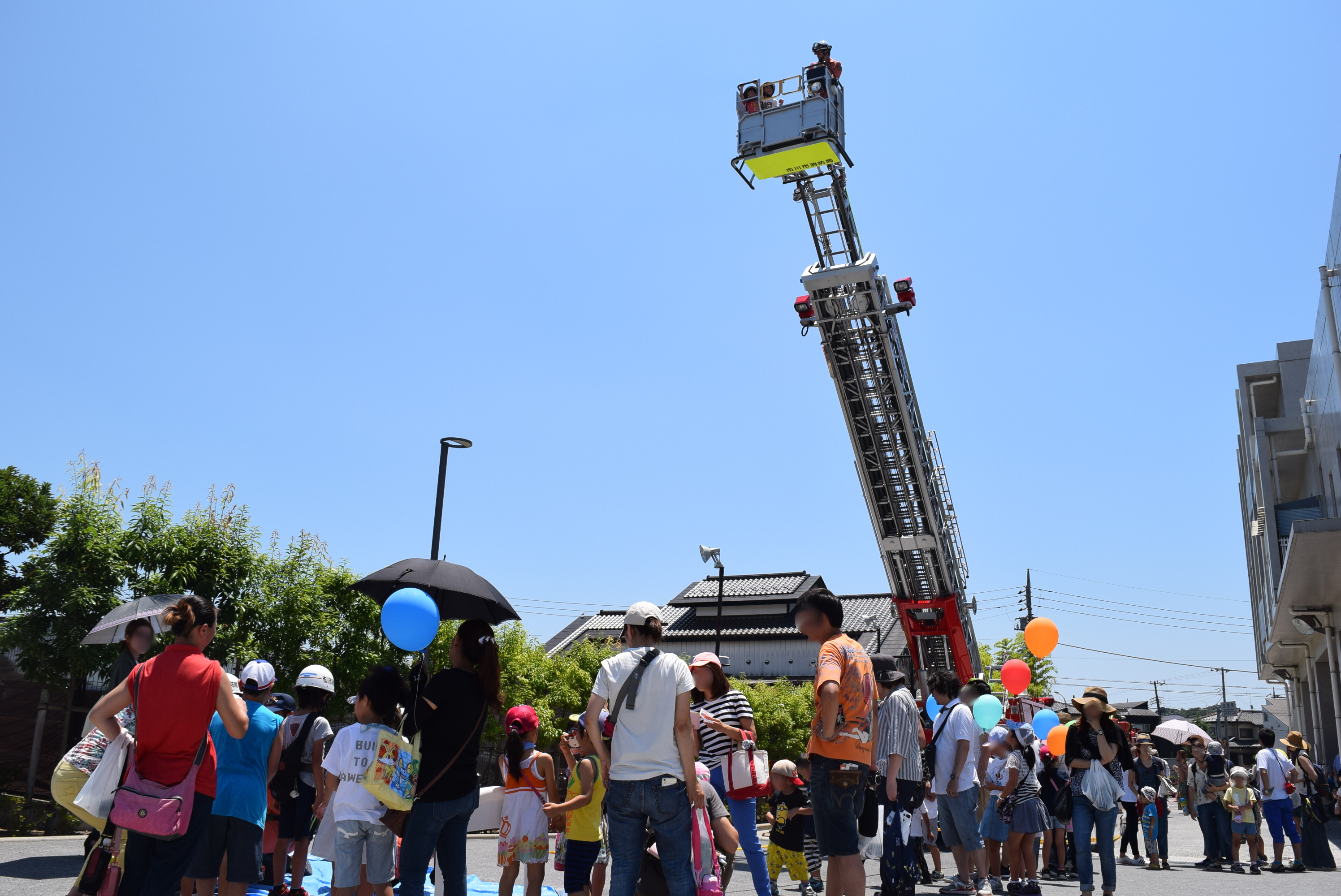 はしご車試乗体験の画像