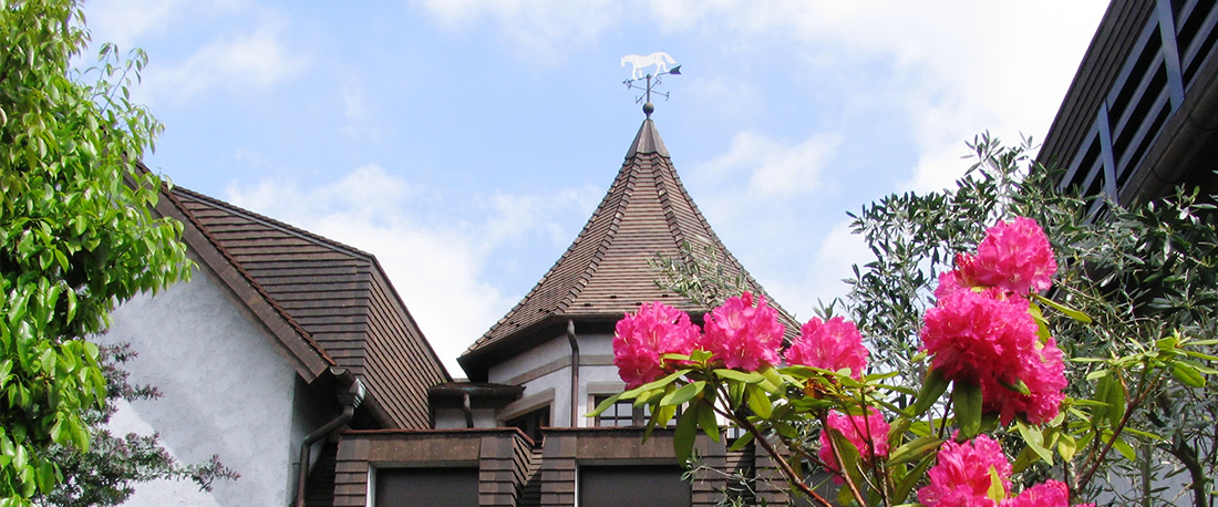 東山魁夷記念館の屋根