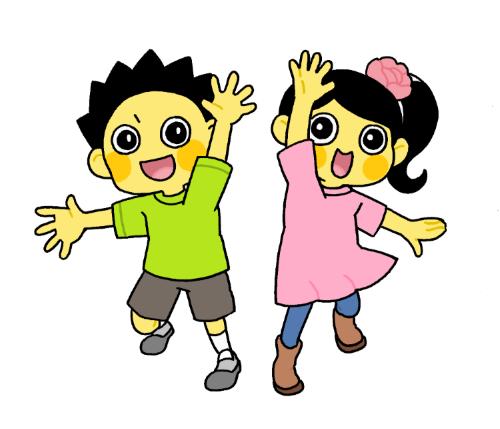 男の子と女の子のイラスト