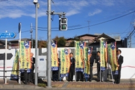 防犯カメラ設置電柱の下にての画像