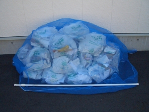 写真：カラス対策ネットの正しい使用例