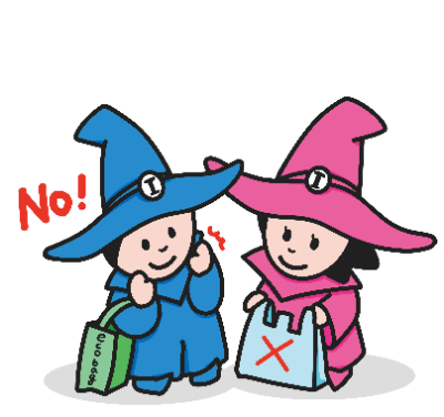 イラスト:レジ袋を断る