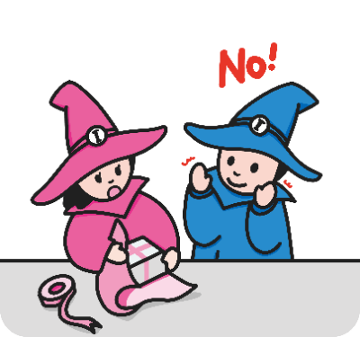 イラスト:過剰包装を断る