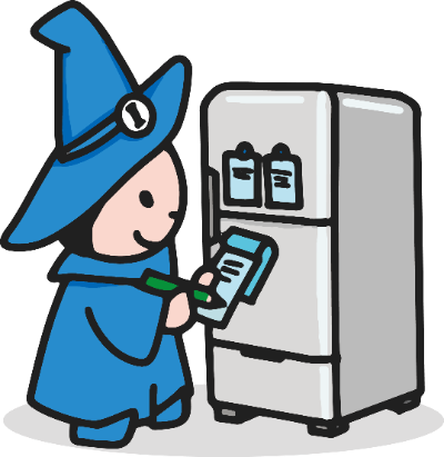 イラスト:買い物のメモを書いている様子