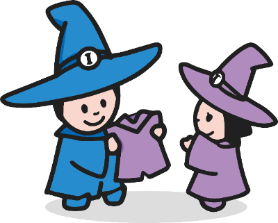 イラスト:洋服をゆずる様子