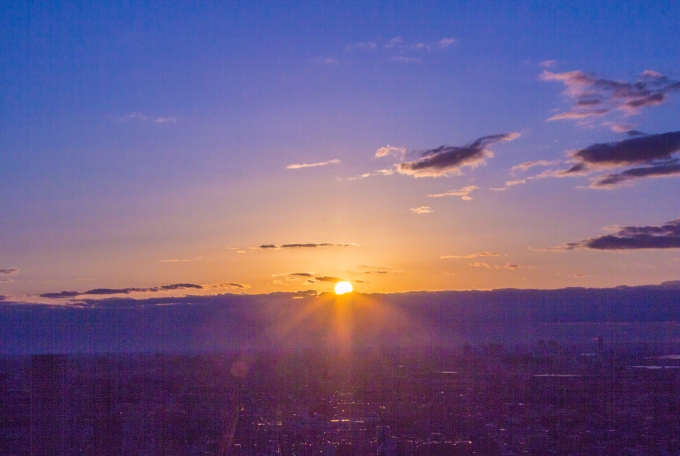 アイ・リンクタウン展望施設から見る初日の出