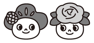 キャラクター(顔)白黒