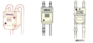 写真：マイコンメータの種類、3つの事例