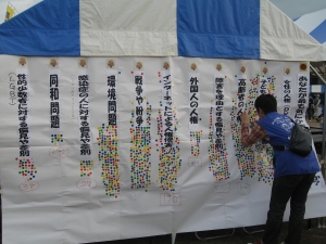 市民まつりでの人権アンケートの画像