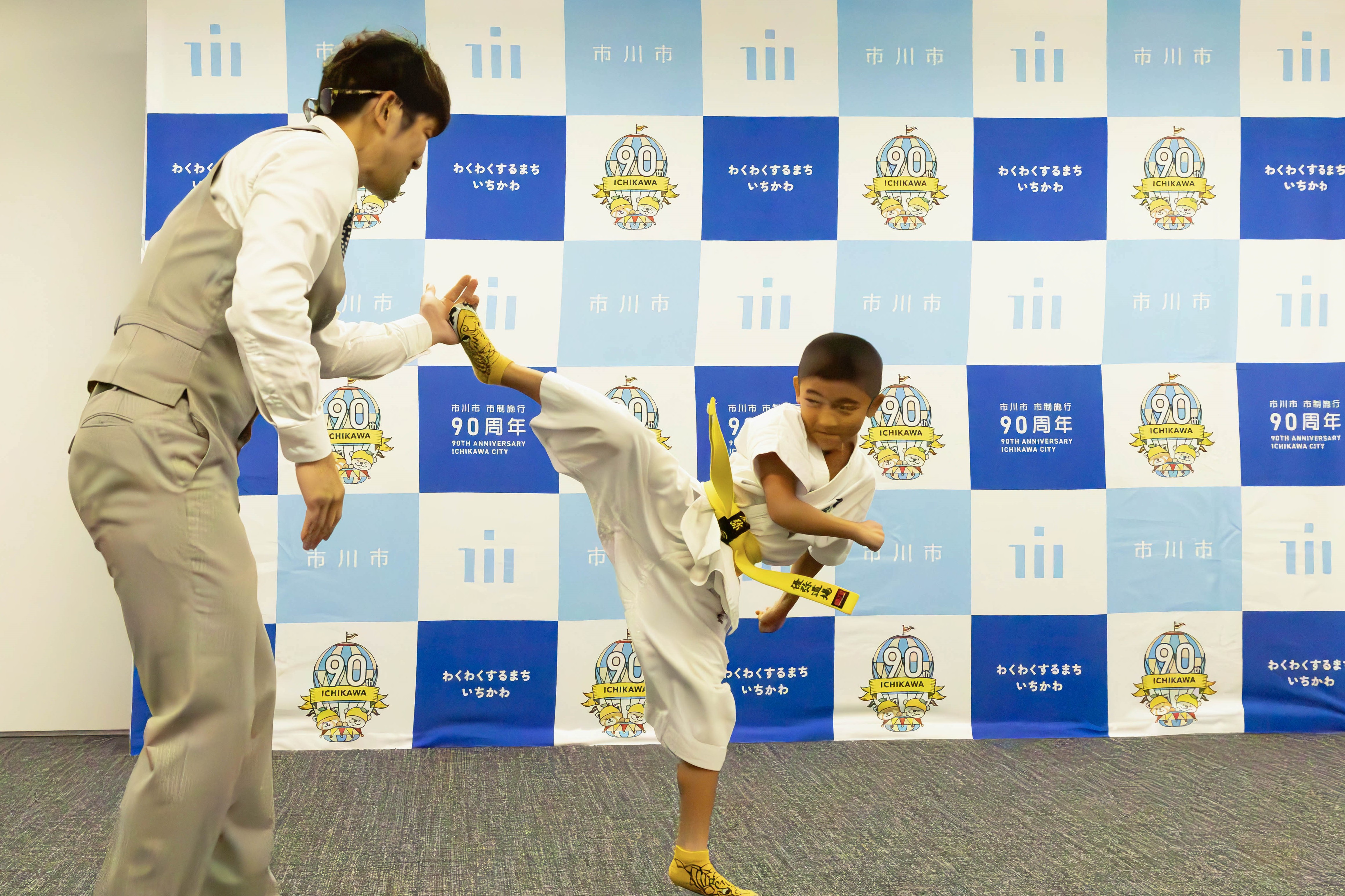 写真:スパーリングの様子