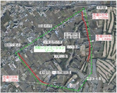 大町レクリエーションソーンの全体図