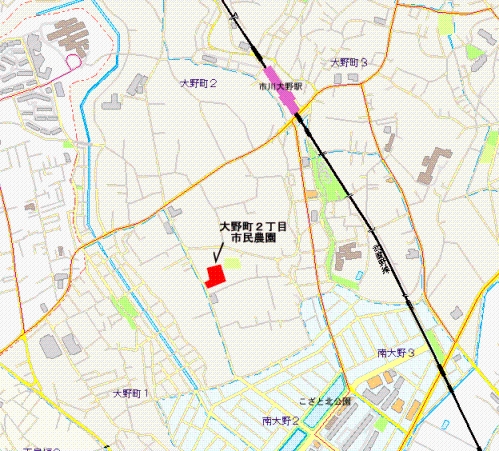 大野町2丁目市民農園案内図の画像