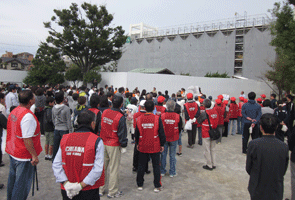 イベント会場での啓発の画像