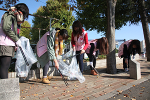 写真：わよボラによる地域清掃
