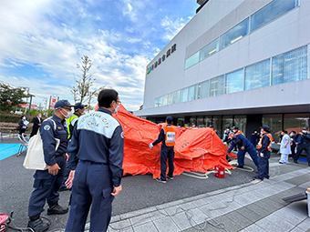 行徳総合病院前医療救護活動合同訓練の画像