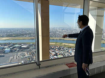 市内視察(アイリンクタウン展望施設他)の画像