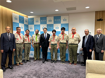 ​日本ボーイスカウト千葉県連盟市川浦安地区 より表敬訪問の画像