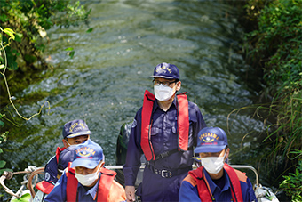 真間川視察の画像