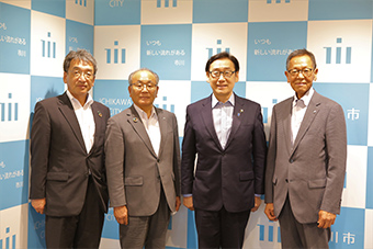 喜多方市長、西会津町長、北塩原村長、 JA会津よつば組合長との面談の画像