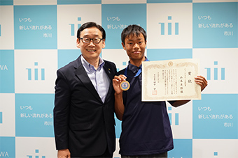 カヌー国際大会ジュニア部門優勝者 市長表敬訪問の画像