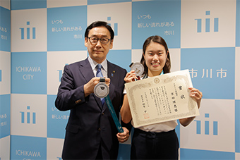 第19回FINA世界水泳選手権大会 アーティスティックスイミング チーム・テクニカルルーティン 銀メダリスト 市長表敬訪問の画像