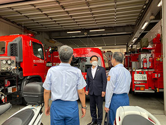 市川南消防署視察の画像
