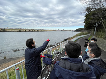 江戸川サイクリングロード視察の画像