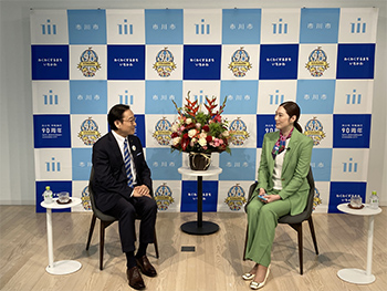市川市観光大使　愛月ひかる氏との対談の画像
