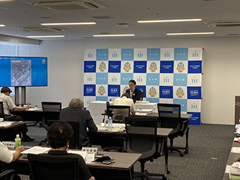 定例記者会見の画像