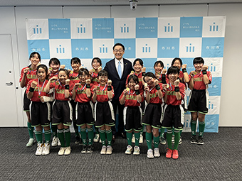 女子フットベースボールチーム
北国分スカーレット　市長表敬訪問の画像