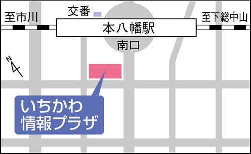 イラスト地図:いちかわ情報プラザ