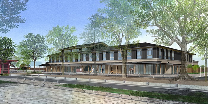 画像：全日警ホール側からの完成イメージ図