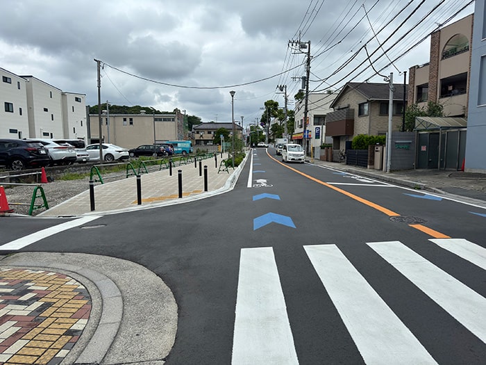 画像:歩道のバリアフリー化(真間2丁目)