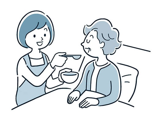 イラスト：在宅介護をしている家族の方へ