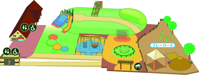 イラスト:インクルーシブ遊具広場のイラスト