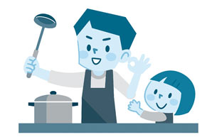 親子DEクッキング「父子でケーキを作ろう」の画像