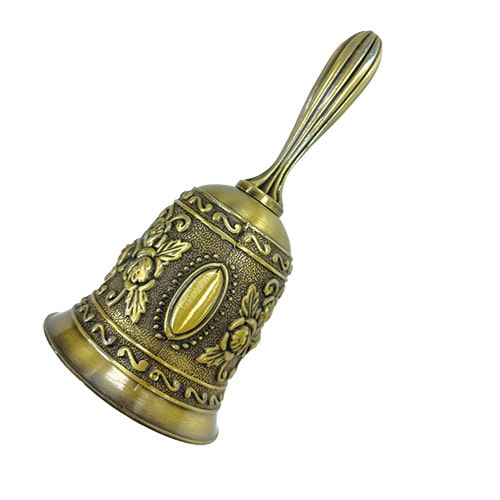 画像:記念品としてハンドベル(呼び鈴)