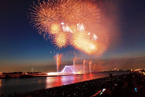 市川市の夏の風物詩「市川市民納涼花火大会」の打ち上げ場所は次のうちどれか。の画像