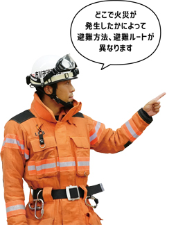 安全に避難しましょうの画像