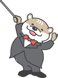 イラスト:指揮者のカワウソ
