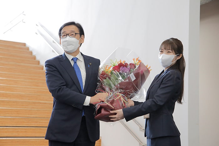 画像:田中甲市長就任(4月)