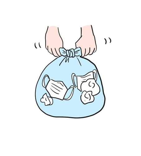 使用済みマスクなどの捨て方の画像1