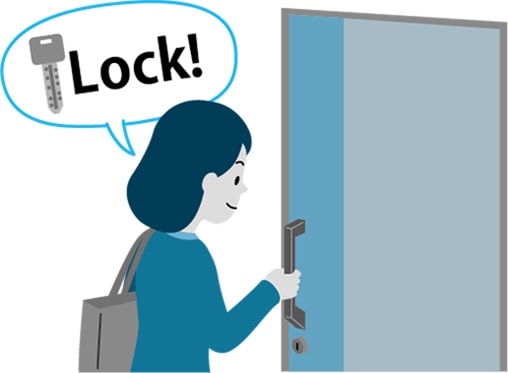 画像:戸締まりの徹底