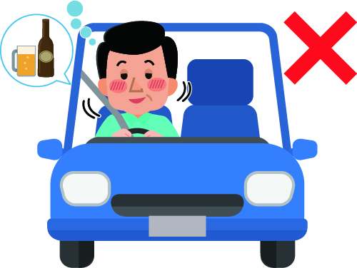 イラスト:飲酒で車を運転