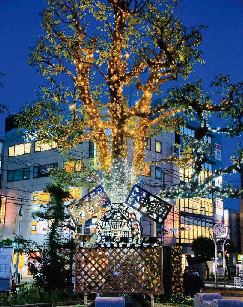 写真:令和2年度のイルミネーションが飾られた行徳駅の様子