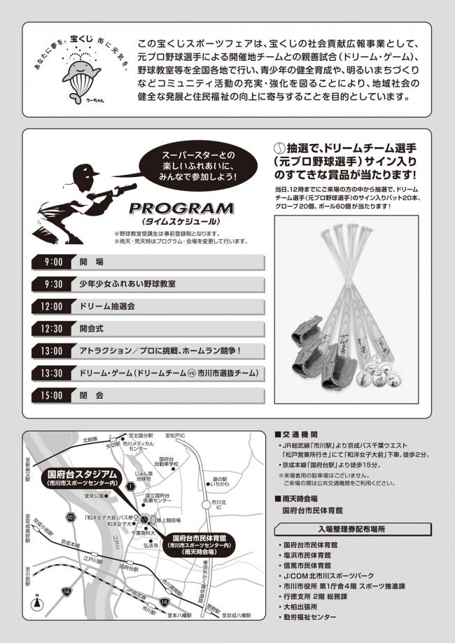 ドリームベースボールチラシ(裏)