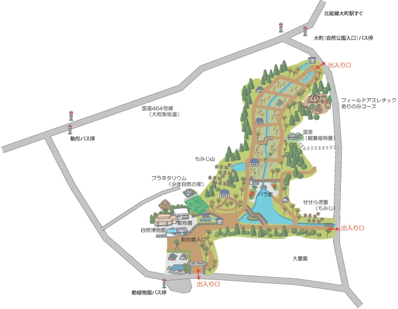 大町公園周辺地図